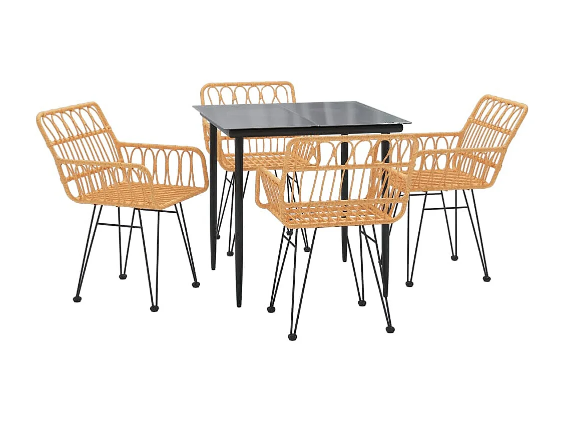 Arkadelphia  5-delige Tuinset poly rattan