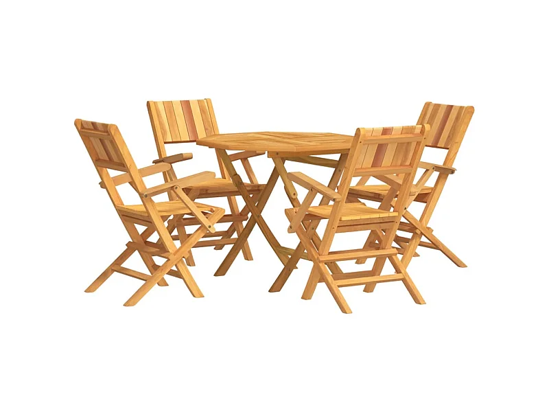 Atherton  Ensemble à manger de jardin 5 pcs Bois de teck massif