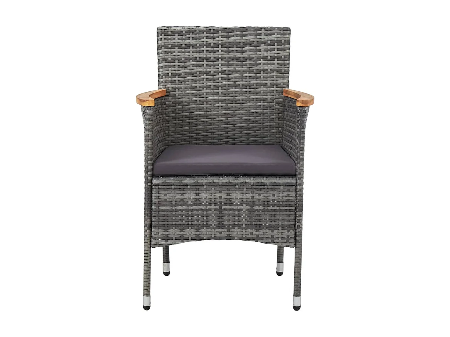 Solgunn  Ensemble à manger de jardin 7 pcs Résine tressée Gris