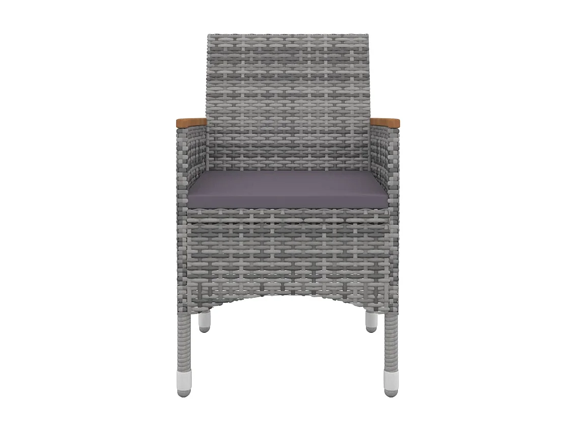 Prolenta Premium -  Ensemble à manger de jardin coussins 9 pcs Résine tressée Verre