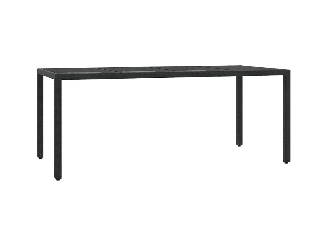 Harmelen  Ensemble à manger de jardin coussins 7pcs Noir Résine tressée