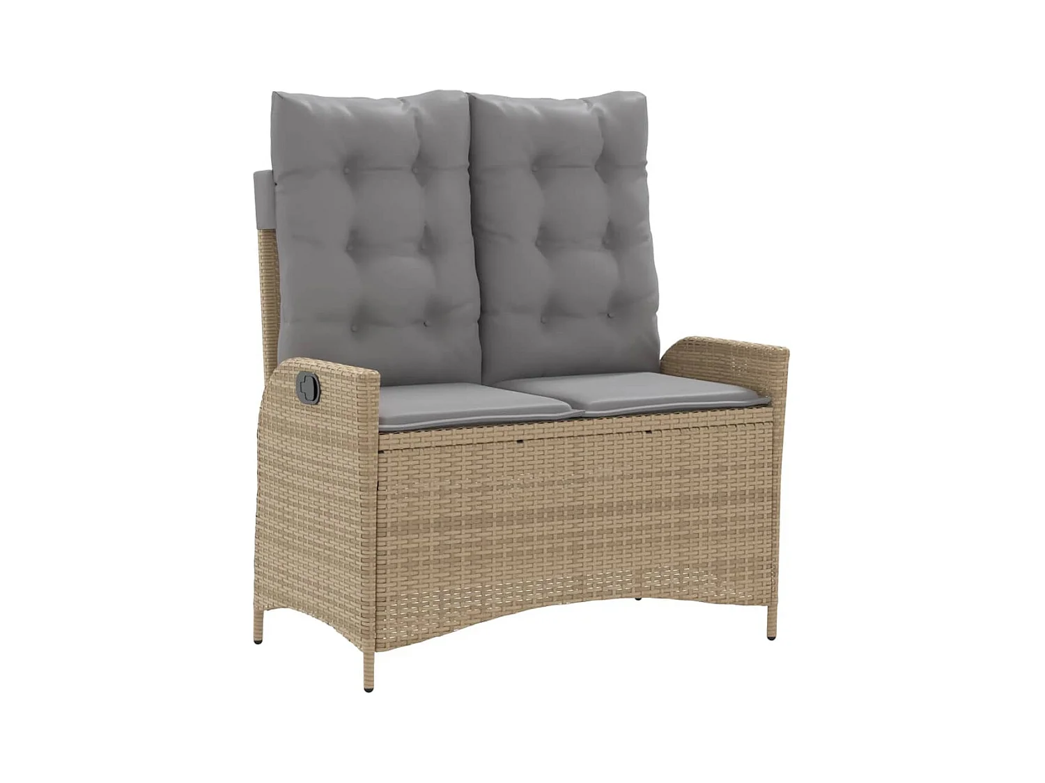 Arde  Ensemble à manger de jardin coussins 4 pcs beige résine tressée