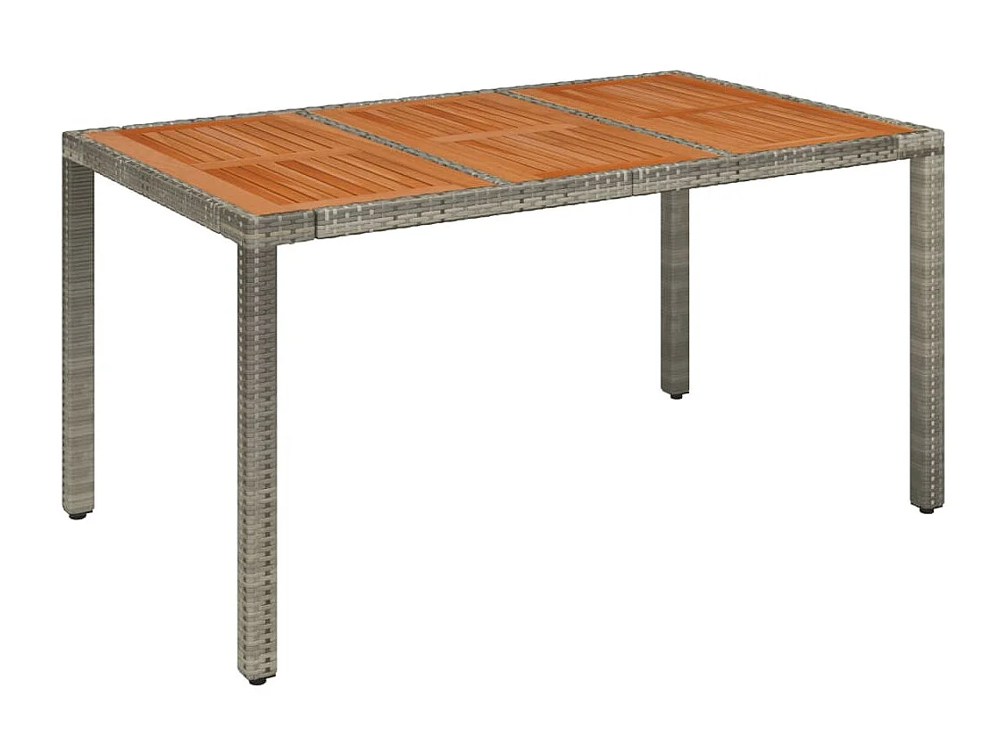 Tønder  Ensemble à manger de jardin 5 pcs coussins gris résine tressée