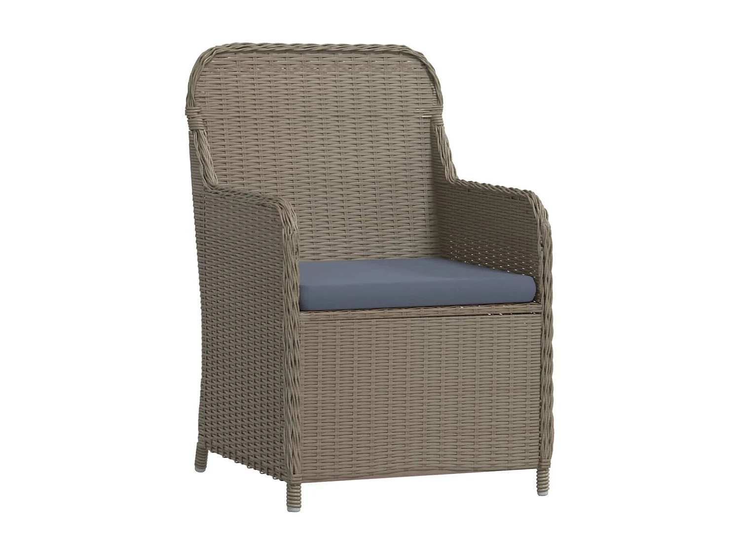 Cosima  Ensemble à manger de jardin avec coussins 3 pcs marron