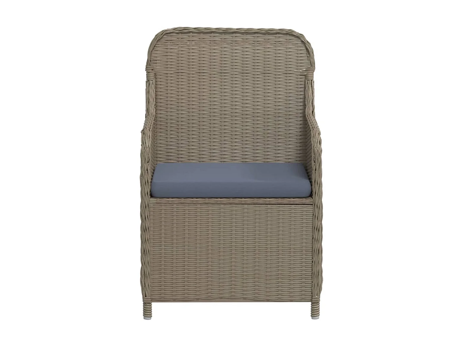 Cosima  Ensemble à manger de jardin avec coussins 3 pcs marron