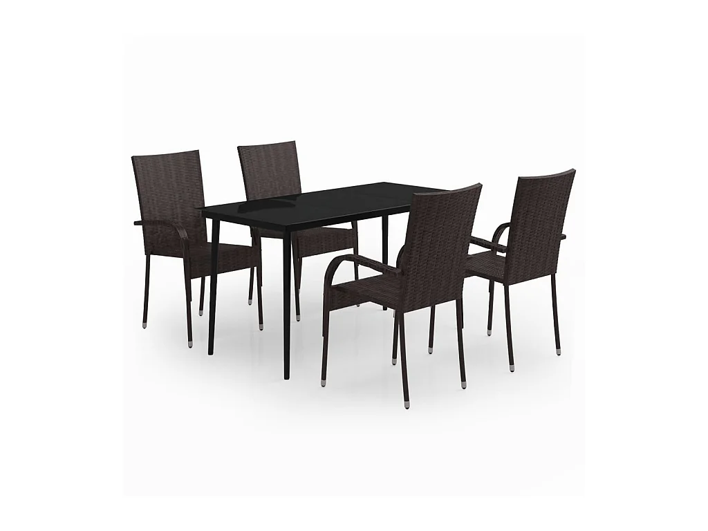 Boiling Springs  5-delige Tuinset bruin en zwart