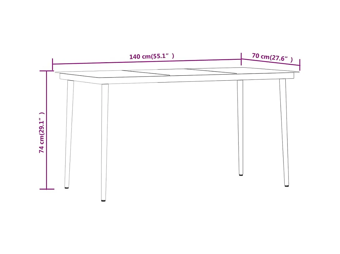 Boiling Springs  5-delige Tuinset bruin en zwart