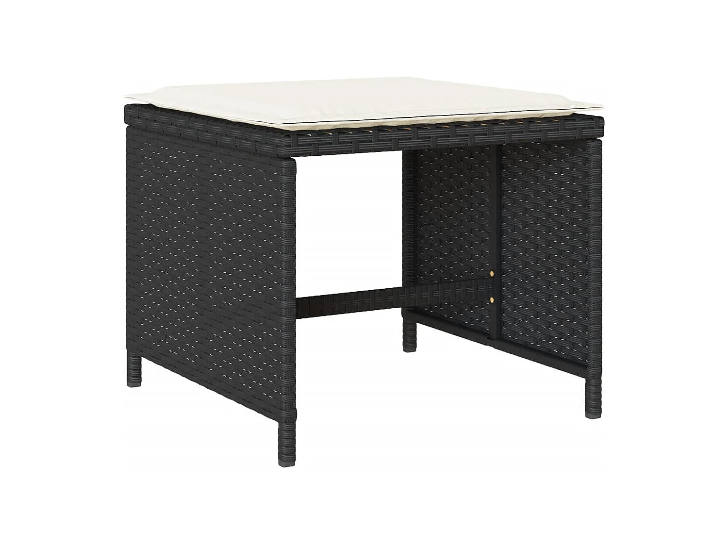 Zenn  Ensemble à manger de jardin 13 pcs coussins noir résine tressée