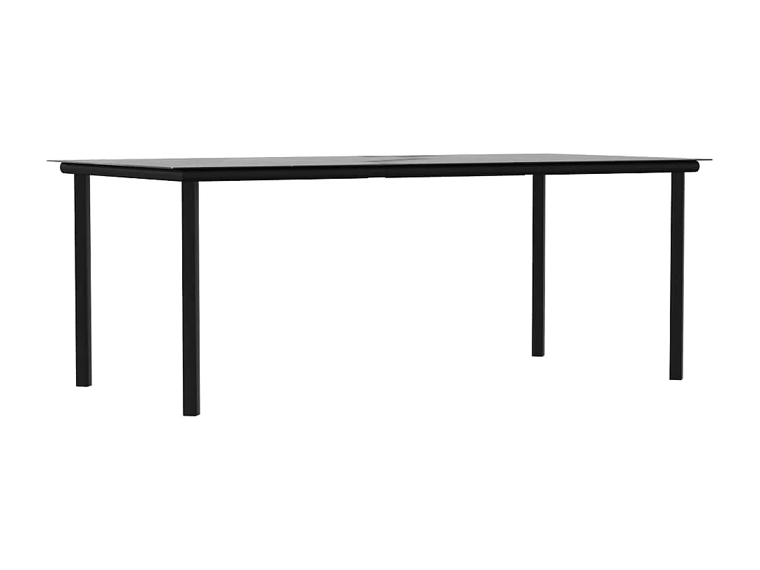 Leonie  Ensemble à manger de jardin 7 pcs coussins résine tressée acier