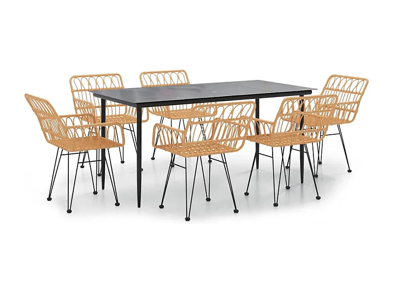 Arkadelphia  7-delige Tuinset poly rattan