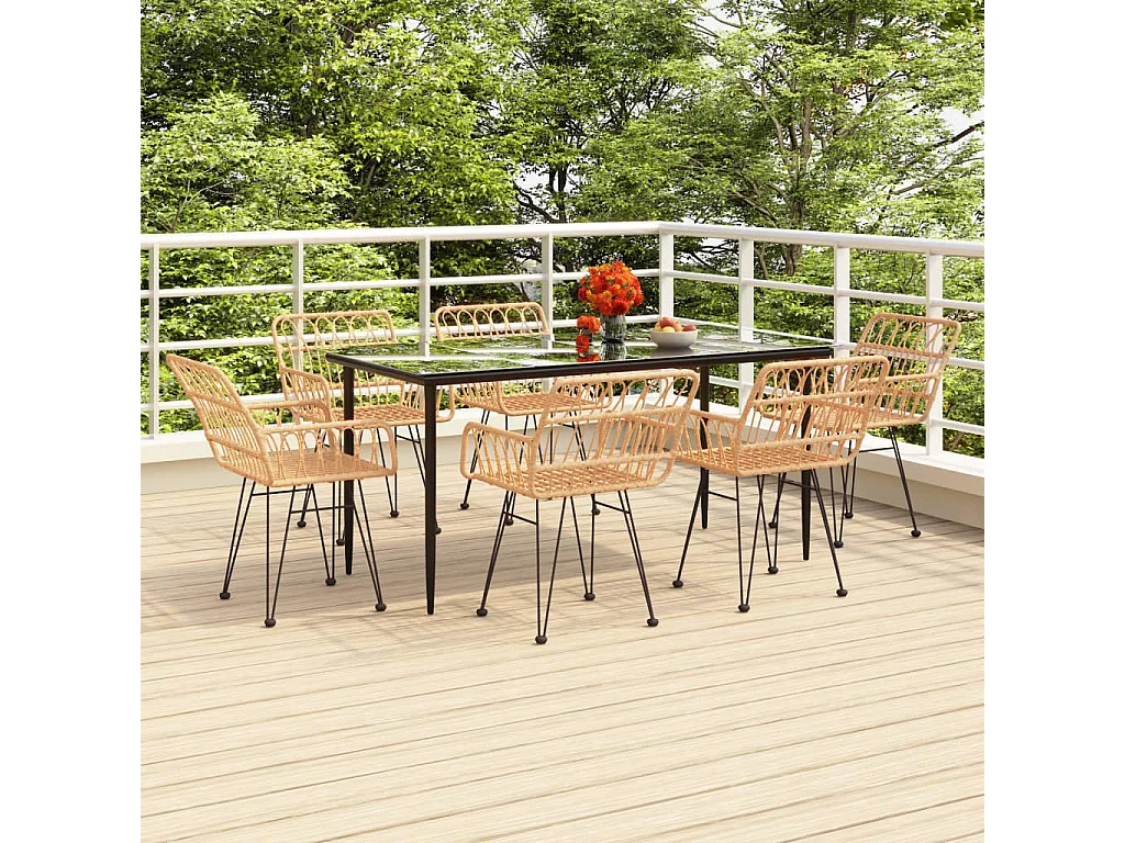 Arkadelphia  7-delige Tuinset poly rattan