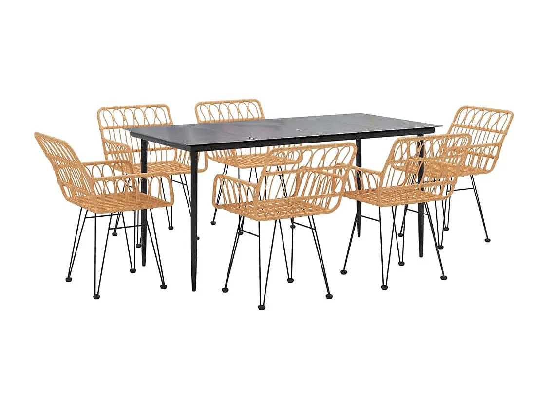 Arkadelphia  7-delige Tuinset poly rattan