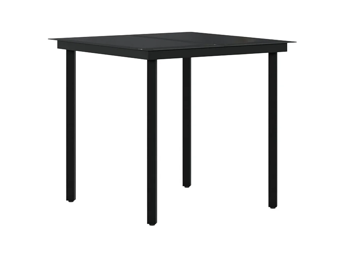 Eliseo  Ensemble à manger de jardin et coussins 5pcs Gris/noir