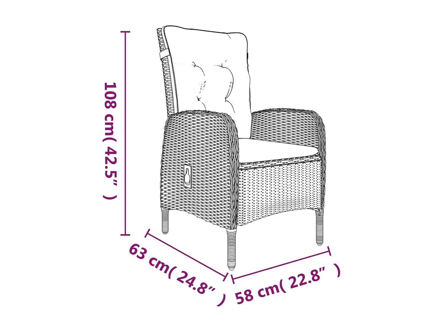 Eliseo  Ensemble à manger de jardin et coussins 5pcs Gris/noir