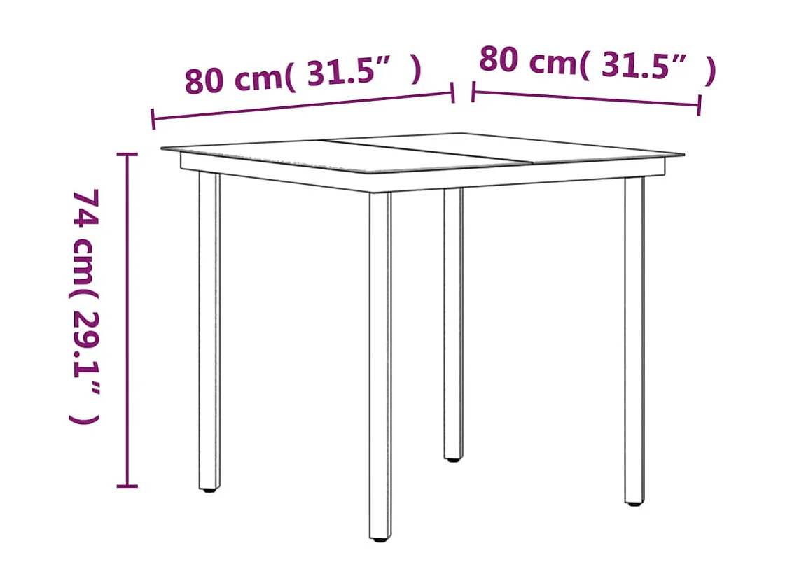 Eliseo  Ensemble à manger de jardin et coussins 5pcs Gris/noir
