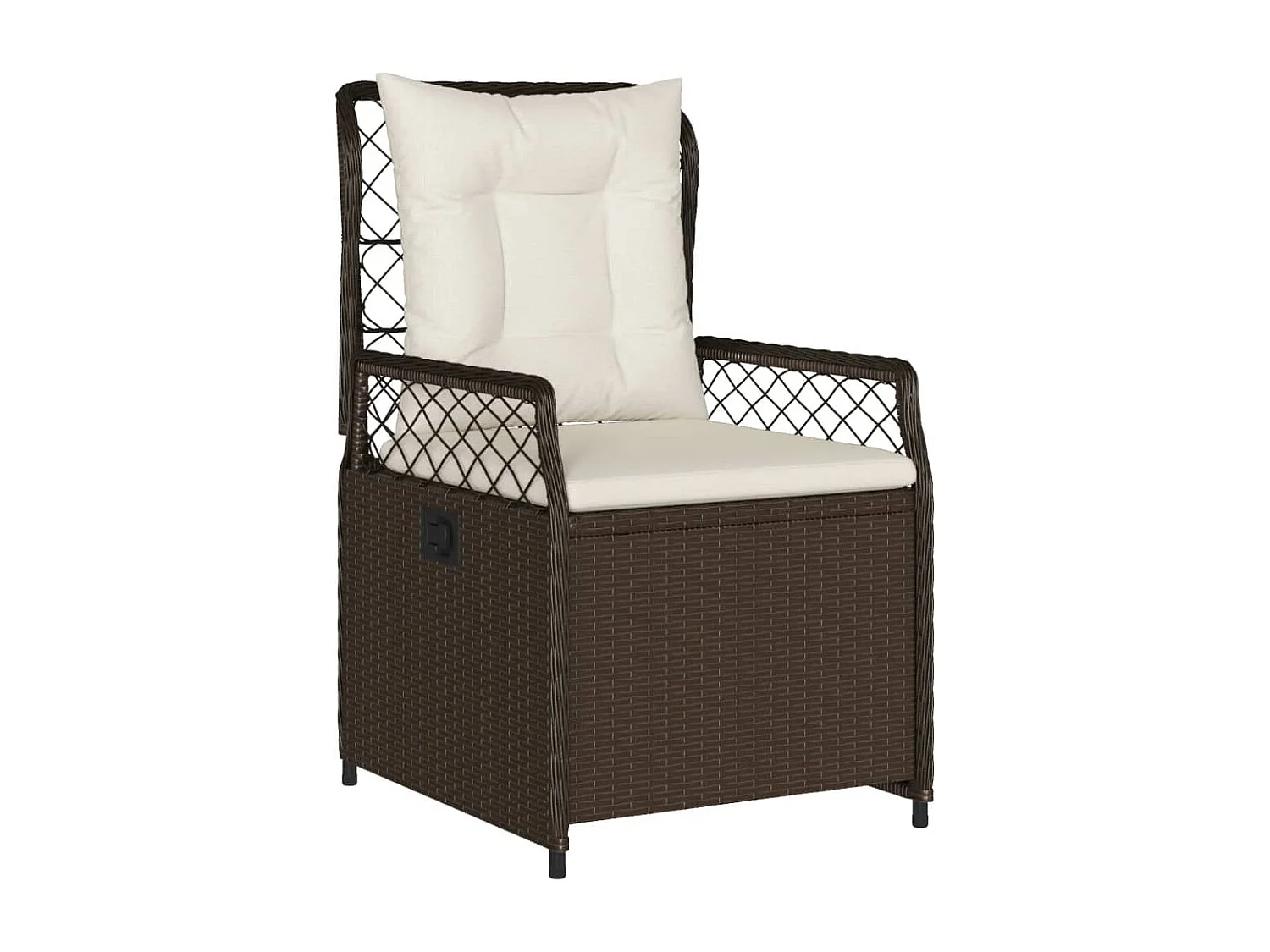 Zalan  Ensemble à manger de jardin 5 pcs et coussins marron poly rotin