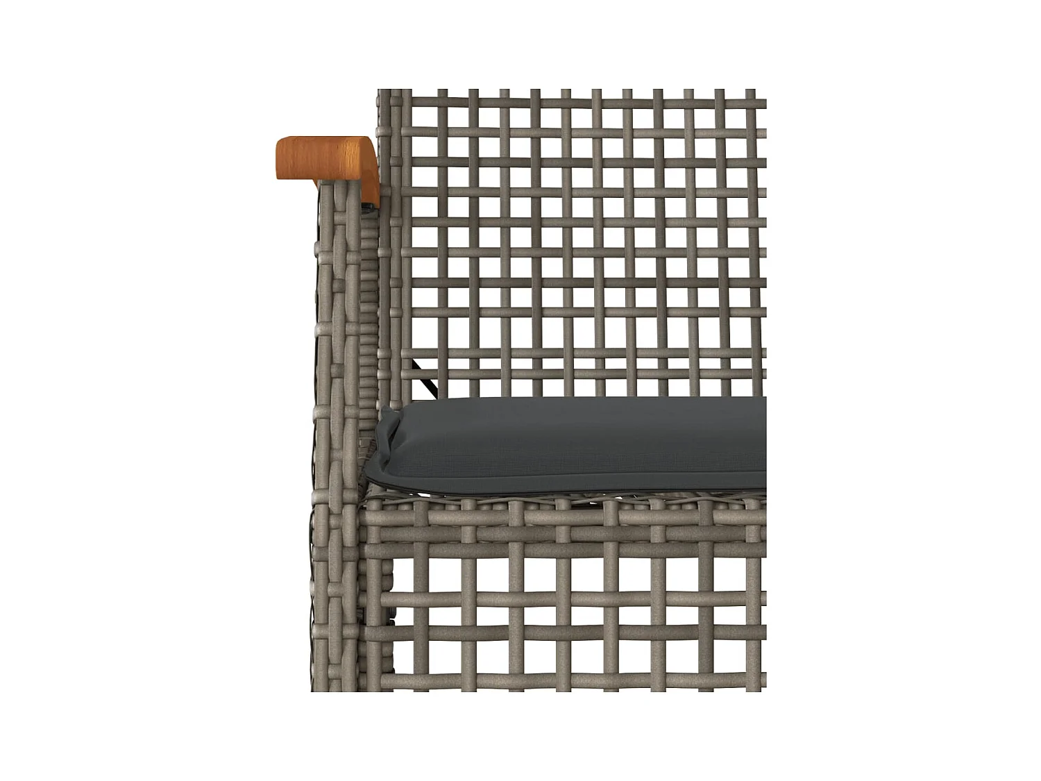 Meryem  Ensemble à manger de jardin 5 pcs coussins gris résine tressée