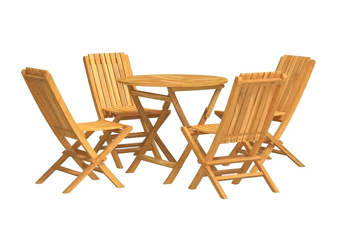 Blacksburg  Ensemble à manger de jardin 5 pcs Bois de teck massif