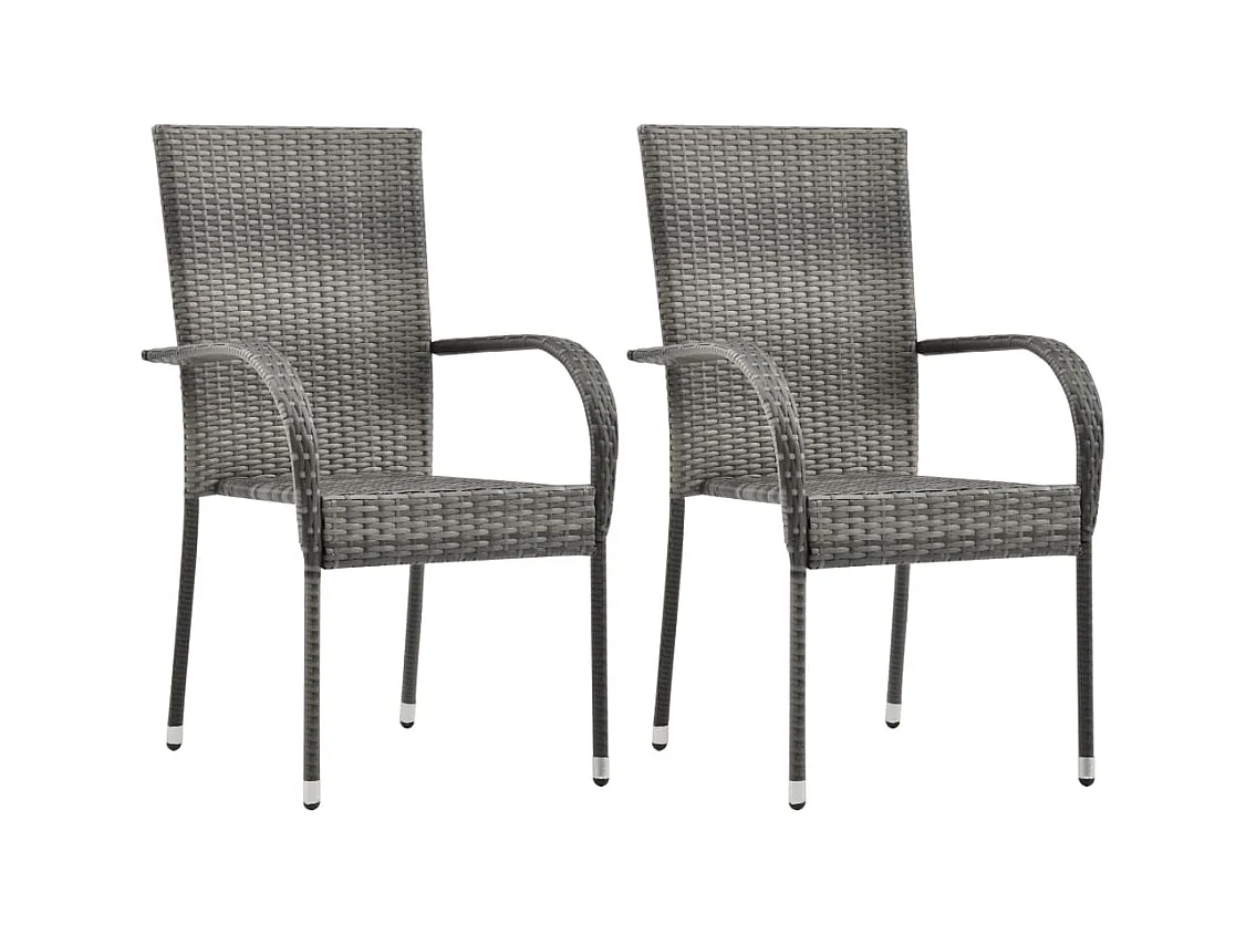 Joas  Ensemble à manger de jardin 3 pcs Gris