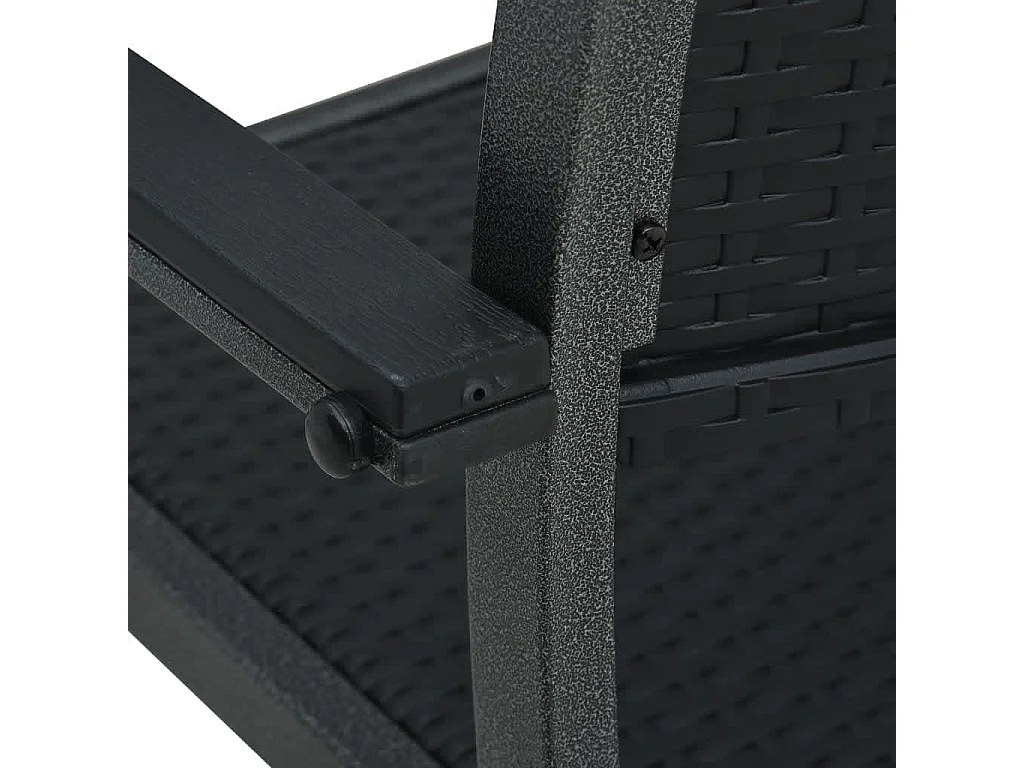 Ullira  Ensemble à manger de jardin 3 pcs Noir