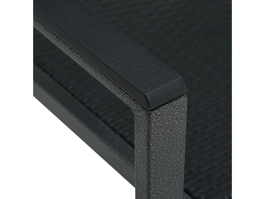 Ullira  Ensemble à manger de jardin 3 pcs Noir