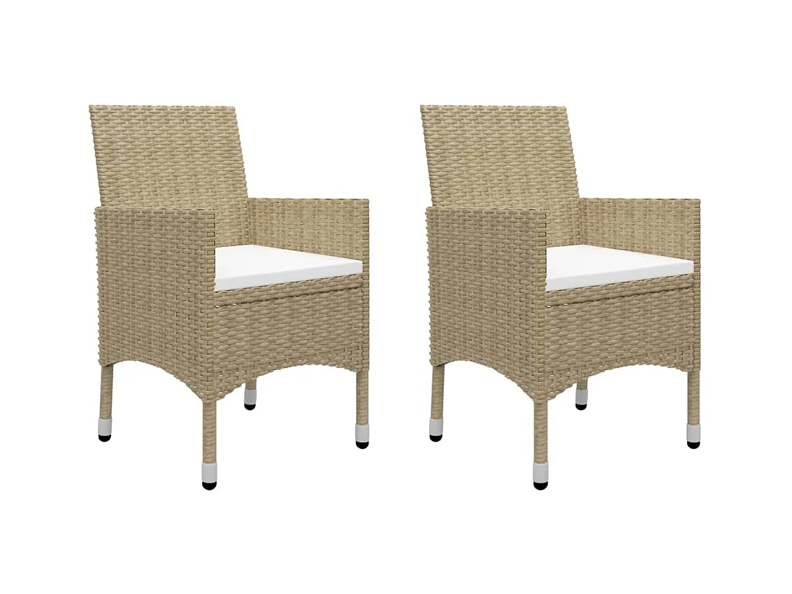 Claire-Célina  Ensemble à manger de jardin 3 pcs Beige