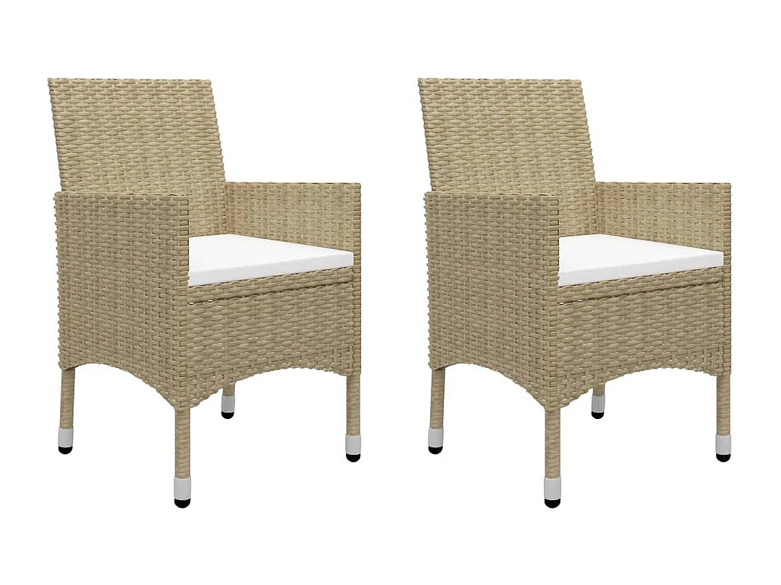 Claire-Célina  Ensemble à manger de jardin 3 pcs Beige