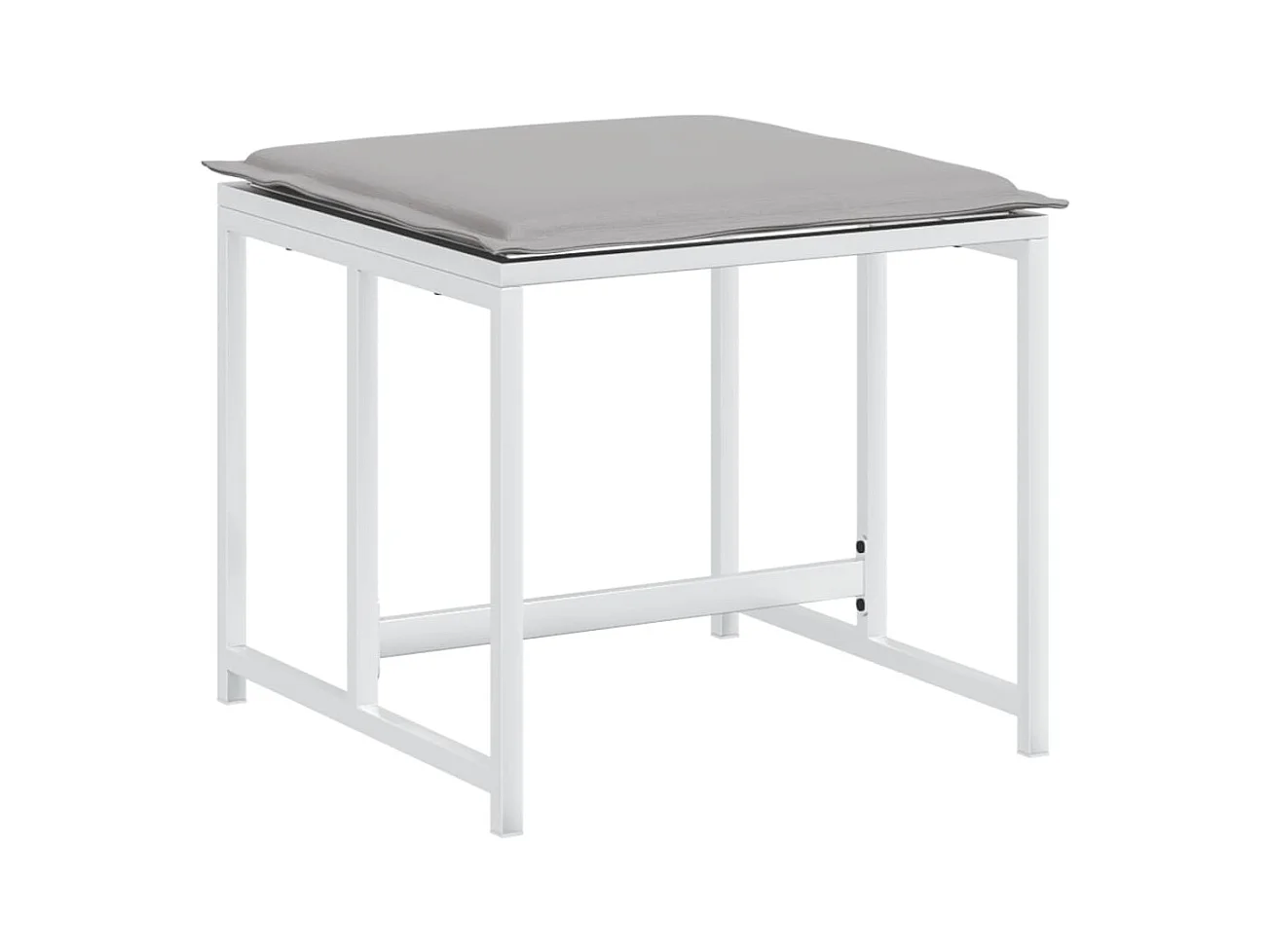 Blythe  Ensemble à manger de jardin avec coussins 13pcs blanc textilène