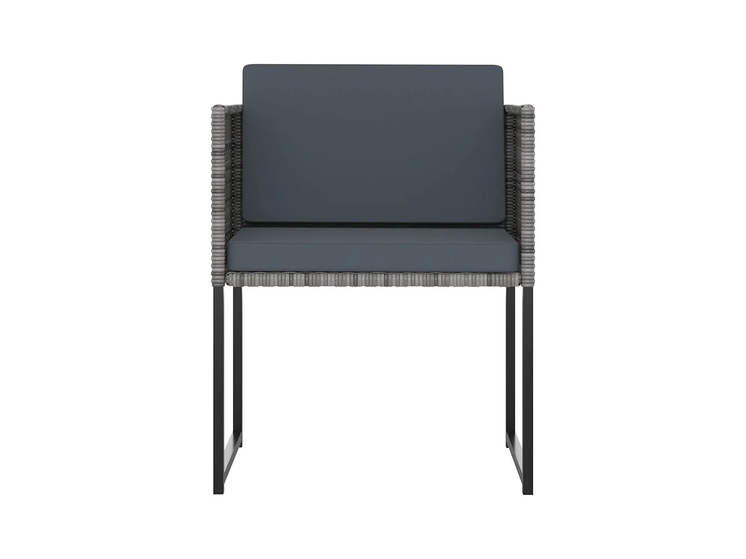 Wardo  9-delige Tuinset met kussens poly rattan grijs