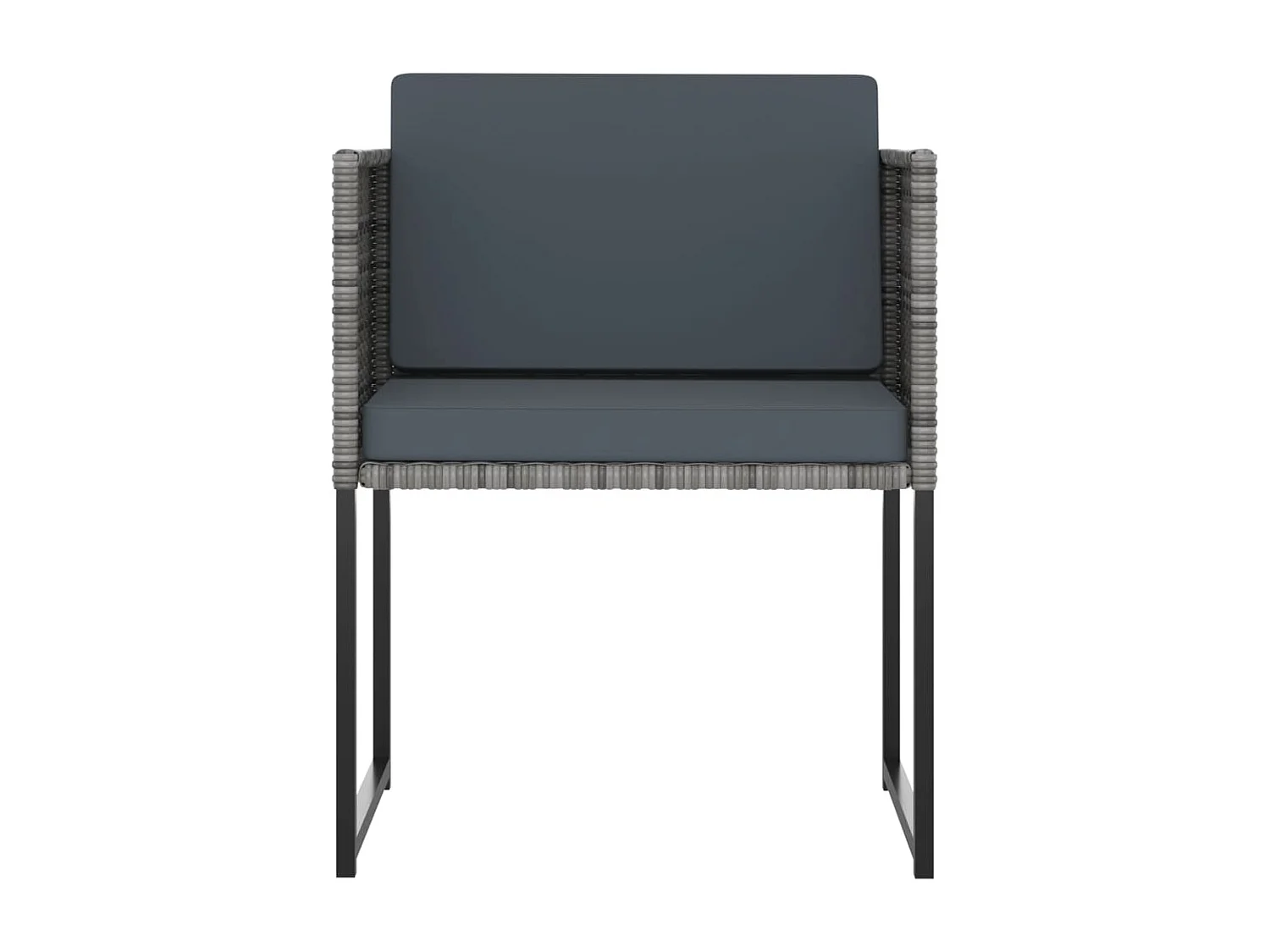 Wardo  9-delige Tuinset met kussens poly rattan grijs