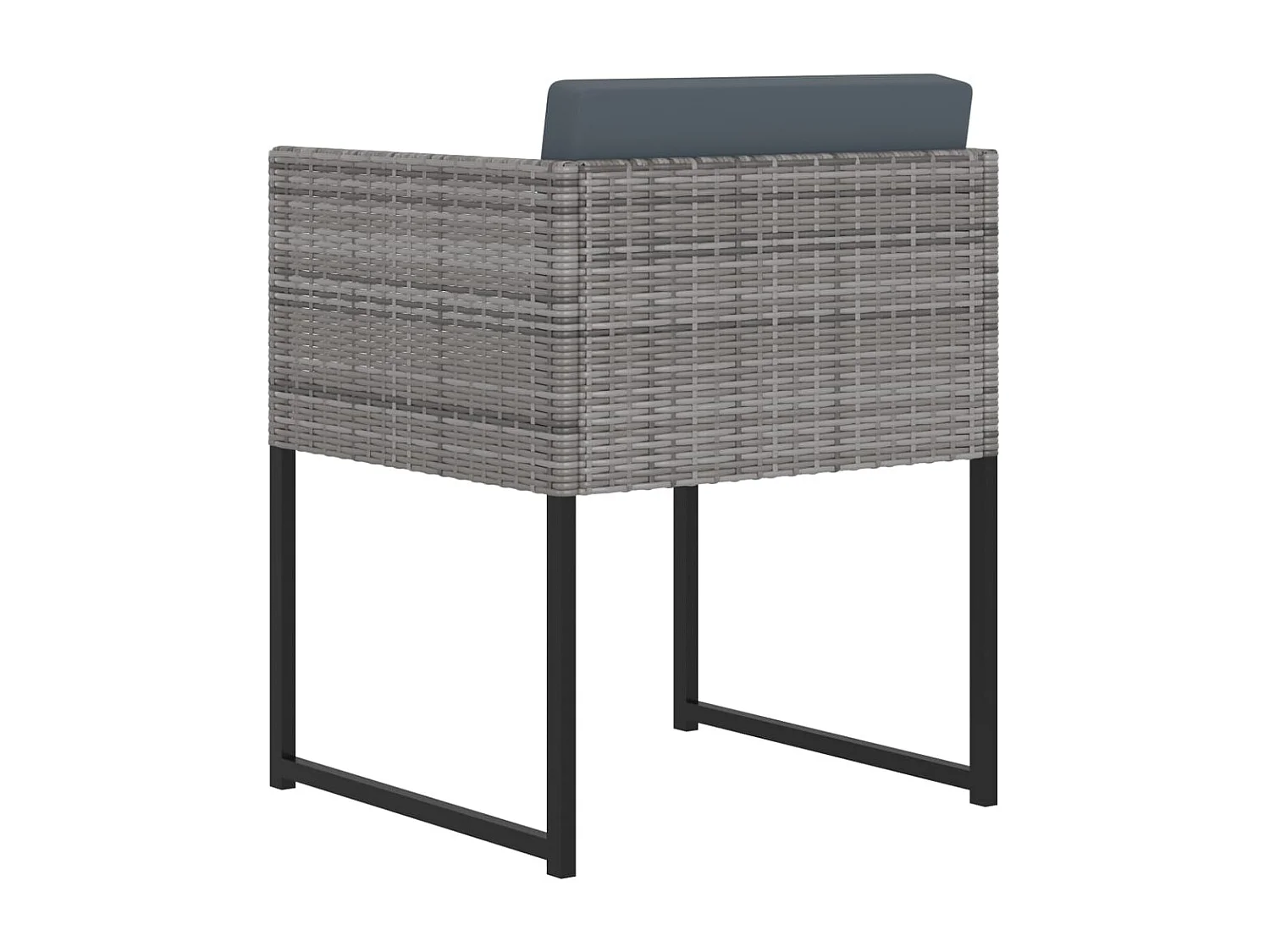 Wardo  9-delige Tuinset met kussens poly rattan grijs