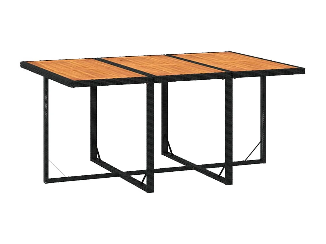 Hugo  7-delige Tuinset met kussens poly rattan zwart