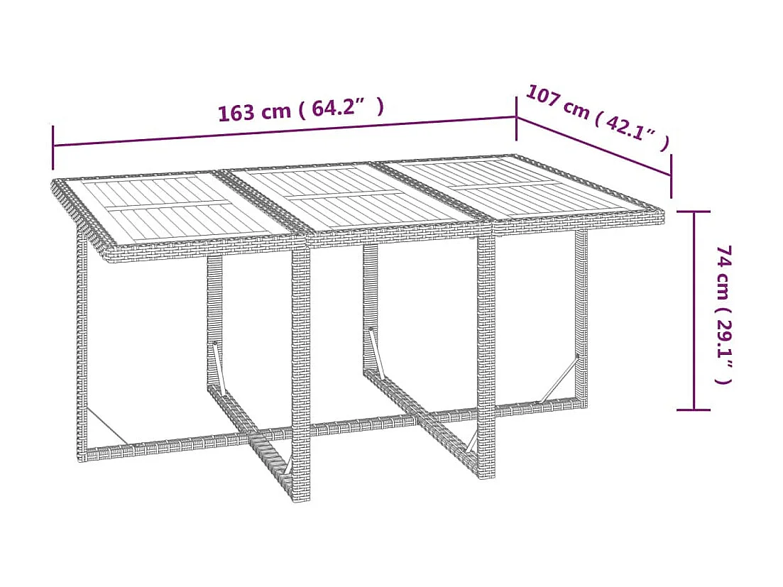 Hugo  7-delige Tuinset met kussens poly rattan zwart