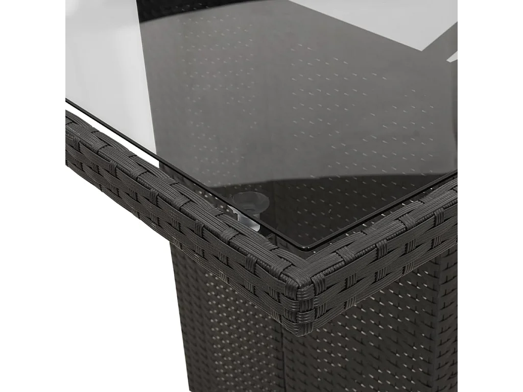 Ymir  9-delige Tuinset poly rattan zwart