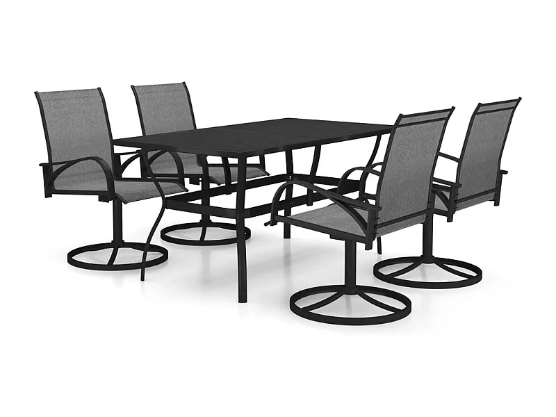 Berg en Dal  Ensemble à manger de jardin 5 pcs textilène et acier