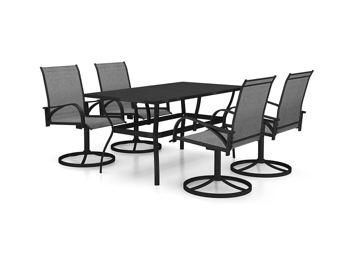 Berg en Dal  Ensemble à manger de jardin 5 pcs textilène et acier