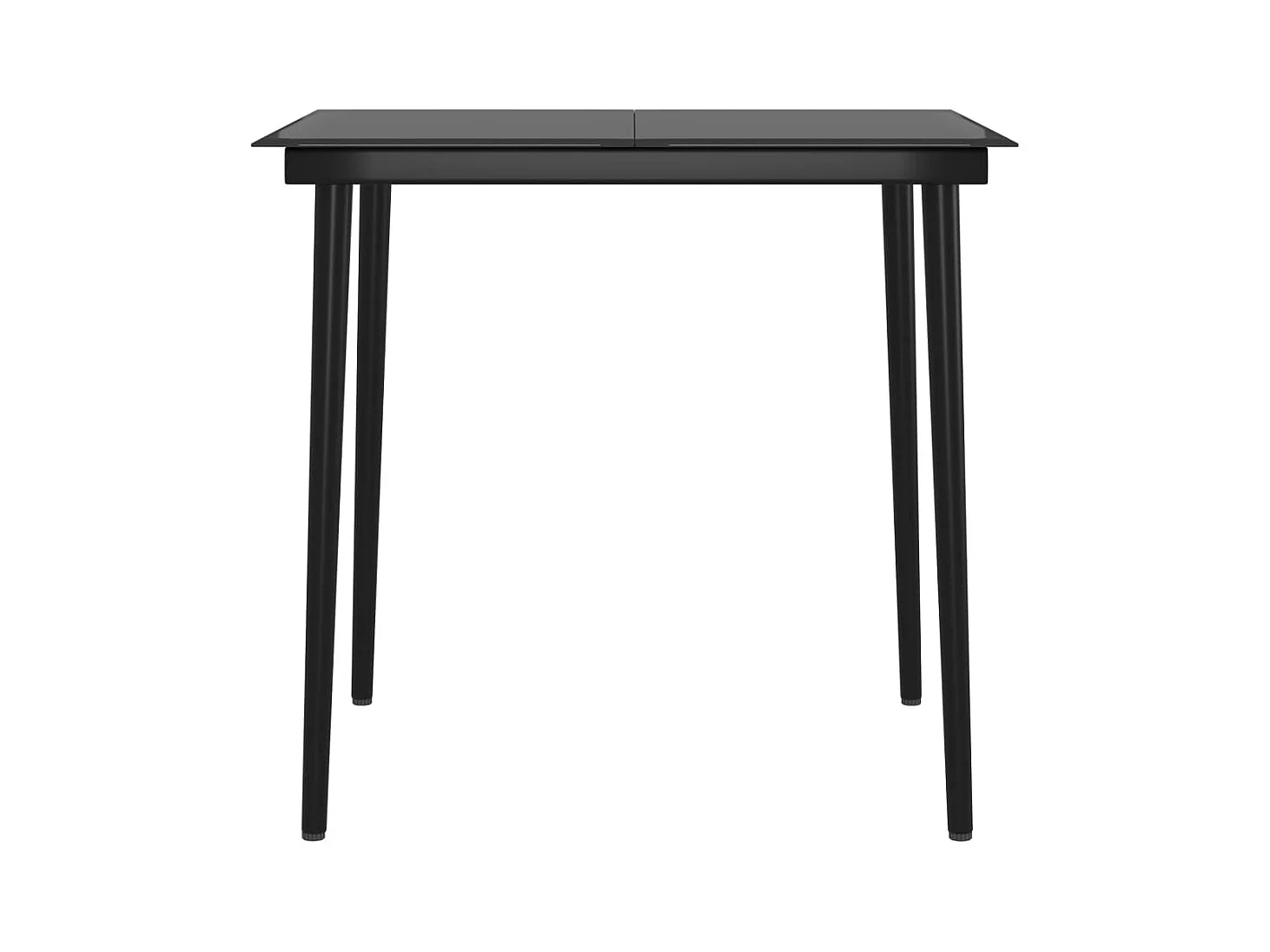 Cesarino  Ensemble à manger de jardin et coussins 5pcs Gris/noir