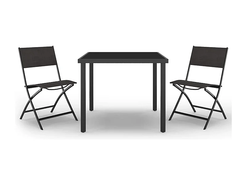 Camille-Anne  Ensemble de salle à manger d'extérieur 3 pcs Acier