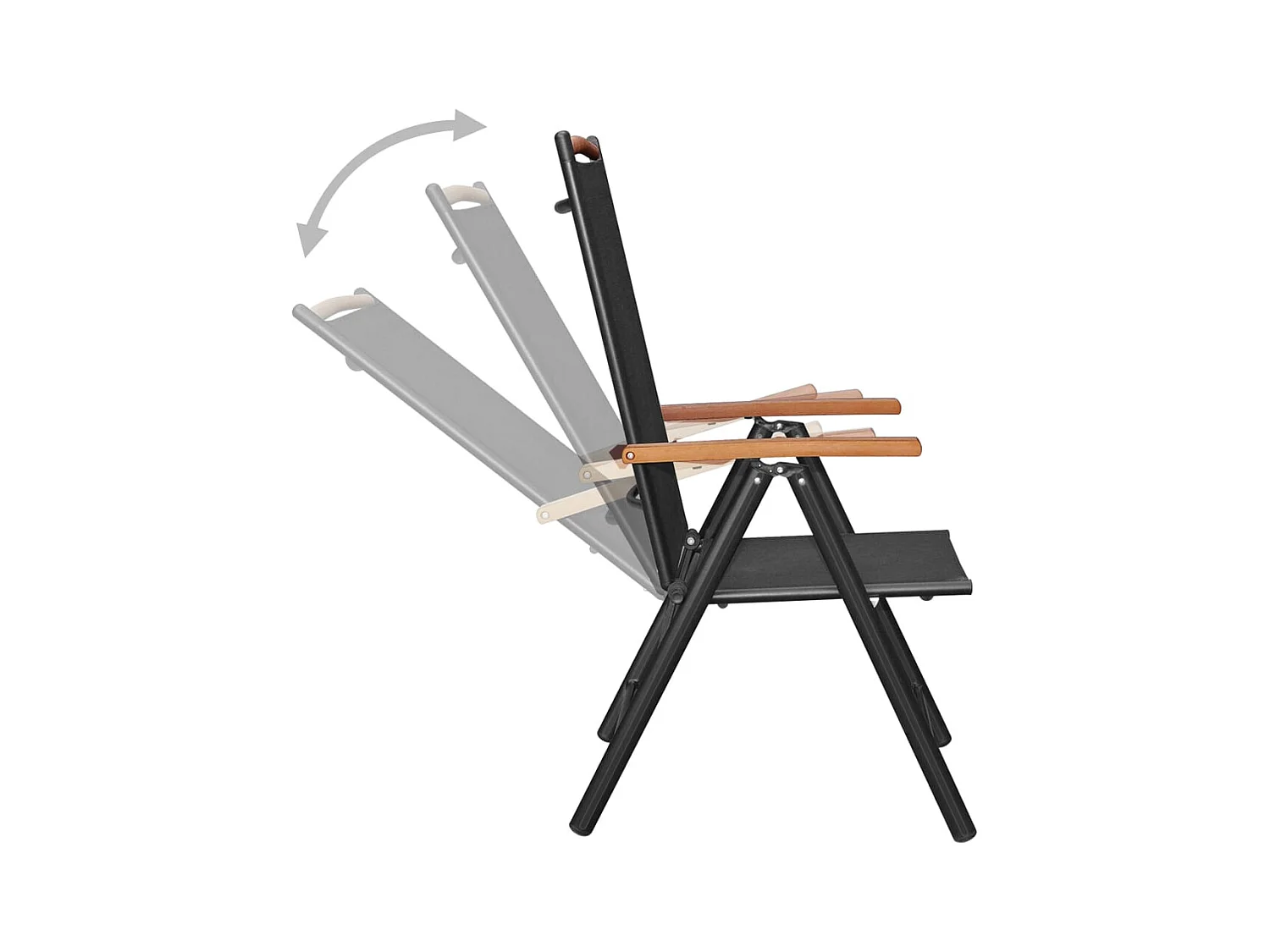 Bryson  Ensemble à manger de jardin 5 pcs aluminium noir