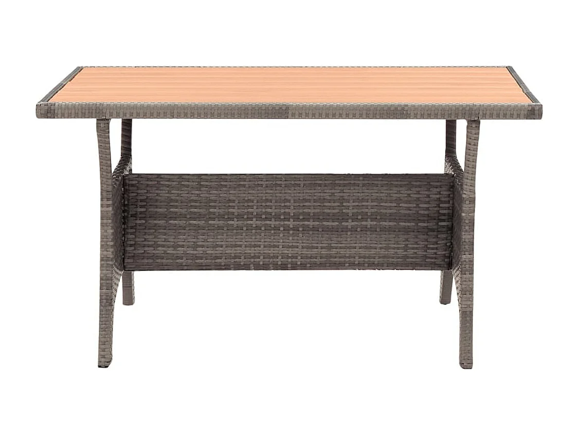 Tjorn  Ensemble à manger de jardin 3 pcs coussins gris résine tressée