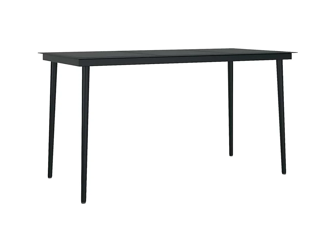 Nolira  Ensemble à manger de jardin 5 pcs Noir