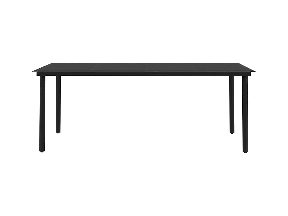 Rion  Ensemble à manger de jardin coussins 7 pcs Résine tressée Verre