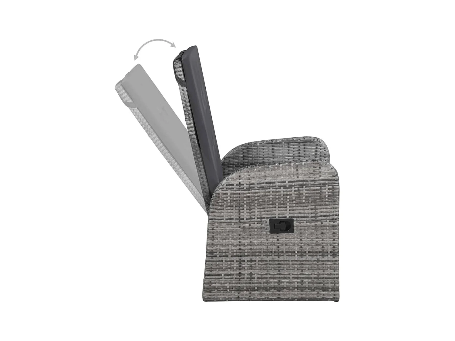 Batur  Ensemble à manger de jardin avec coussins 7 pcs Gris
