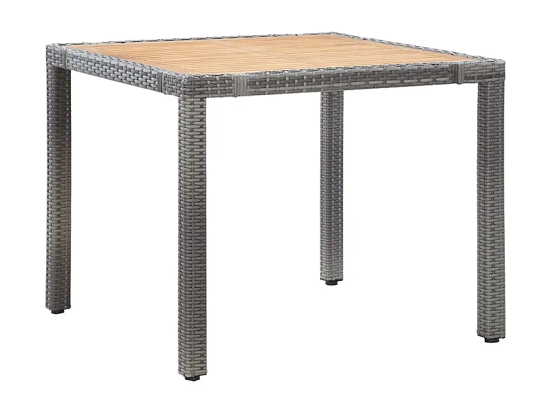 Kristof  Set de comedor para jardín 5 pzas cojines ratán sintético gris