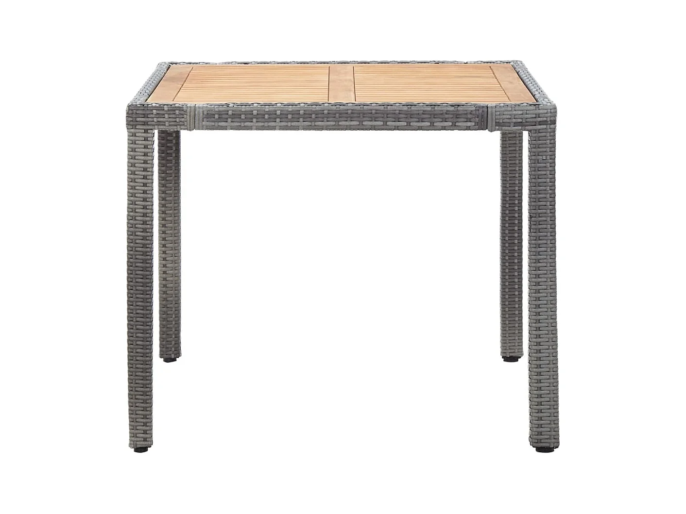 Kristof  Ensemble à manger de jardin coussins 5pcs Résine tressée Gris