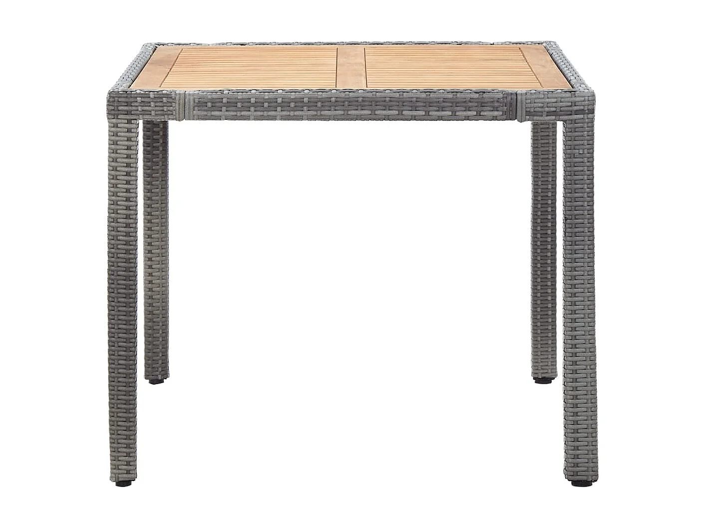 Kristof  Set de comedor para jardín 5 pzas cojines ratán sintético gris