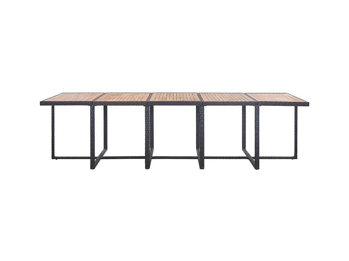 Niek  15-delige Tuinset met kussens poly rattan zwart