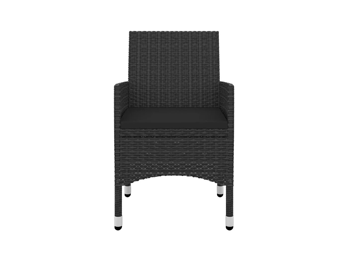 Carlinville  Ensemble à manger de jardin coussins 5 pcs Résine tressée Verre