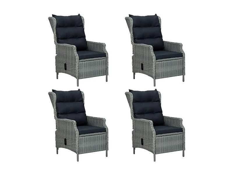 Rémi  Ensemble à manger de jardin 5 pcs Gris clair