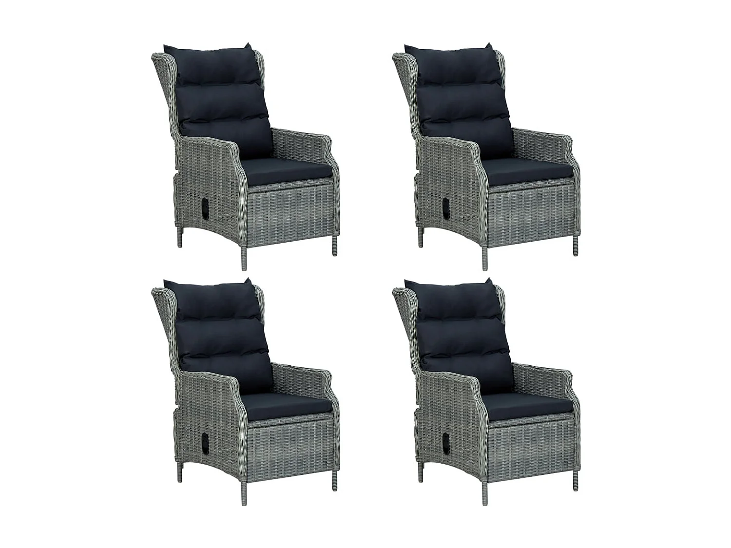 Rémi  Ensemble à manger de jardin 5 pcs Gris clair